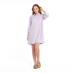 Womens Purple Heather Terry Dress -Cancer Council Shop 230804 CancerCouncil Ecom CCCCC145223 0514 5000px