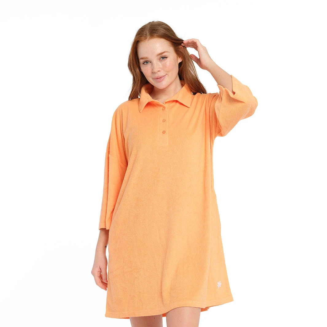 Womens Muskmelon Terry Dress 1 Womens Muskmelon Terry Dress