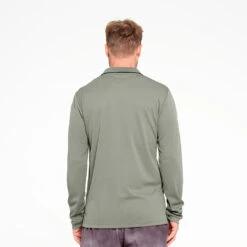 Mens Long Sleeve Polo - Sage -Cancer Council Shop 240513 CancerCouncil ECOM5318Cropped