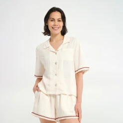 Womens Vintage Beach Cover Up Shirt