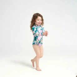 Toddler 60s Floral LS Paddle Suit -Cancer Council Shop 240924 CancerCouncil Ecom ONMODEL CCCCC488294 1341
