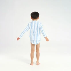 Infant Pinstripe LS Rashie - White -Cancer Council Shop 240924 CancerCouncil Ecom ONMODEL CCCCC801334 1578