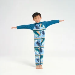 Infant Palm Waves LS Swim Zip Suit