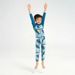 Infant Palm Waves LS Swim Zip Suit -Cancer Council Shop 240924 CancerCouncil Ecom ONMODEL CCCCC801364 0966