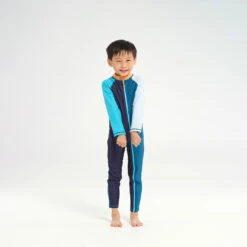 Infant Blocked LS Swim Zip Suit - Navy Apricot 5 Infant Blocked LS Swim Zip Suit - Navy Apricot -Cancer Council Shop 240924 CancerCouncil Ecom ONMODEL CCCCC801384 1373