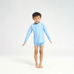 Infant Pinstripe LS Rashie - Blue