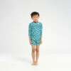 Infant Polka Dot LS Swim Zip Suit