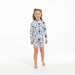 Infant Resort Palm Swim Zip Suit
