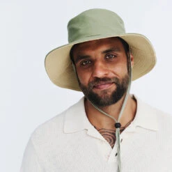 Alan Cricket Hat - Green/Beige