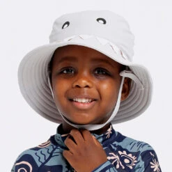 Toddler Shark Bucket Swim Hat 15 Toddler Shark Bucket Swim Hat -Cancer Council Shop 250701 CancerCouncil Ecom CCCCC400735 8451