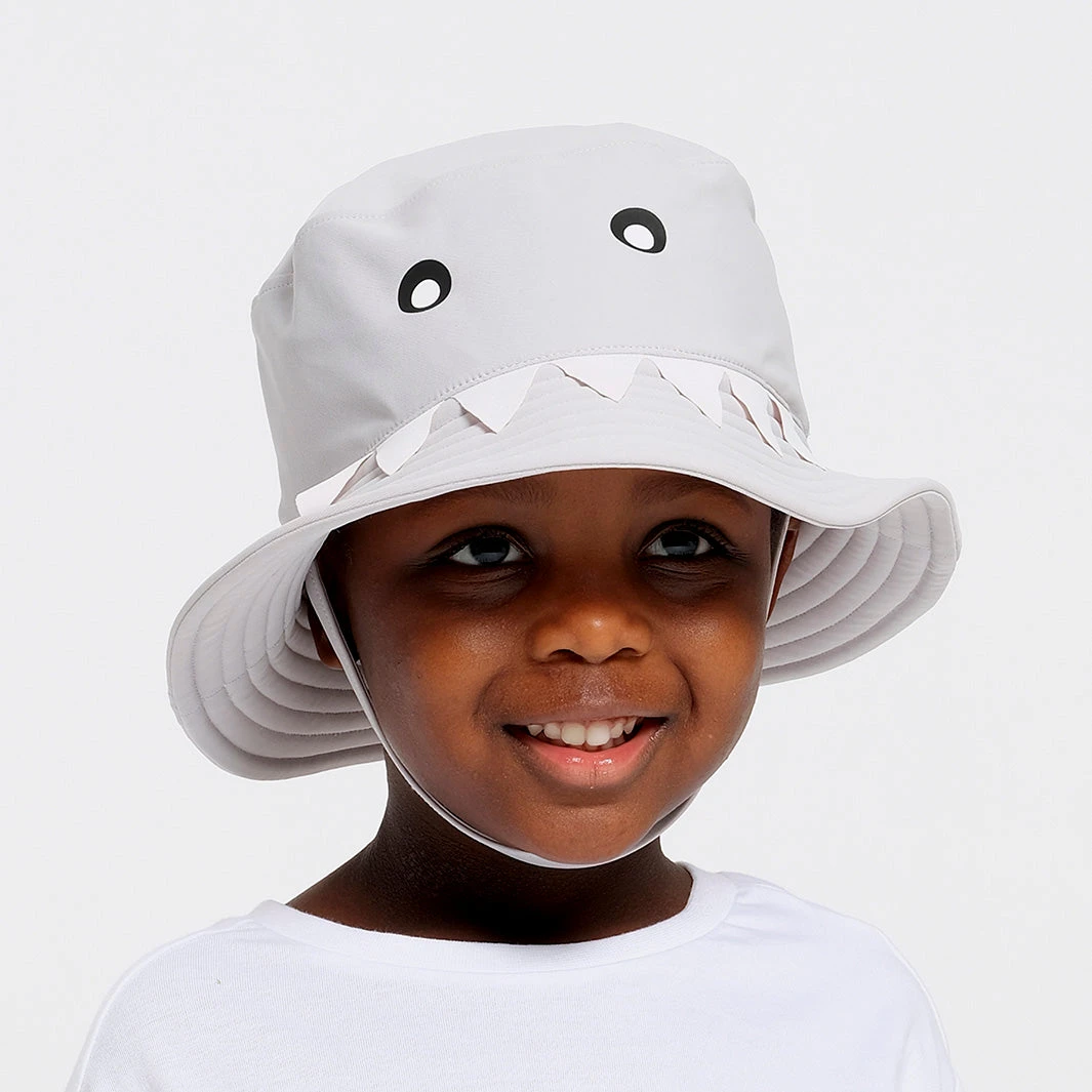 Toddler Shark Bucket Swim Hat 1 Toddler Shark Bucket Swim Hat