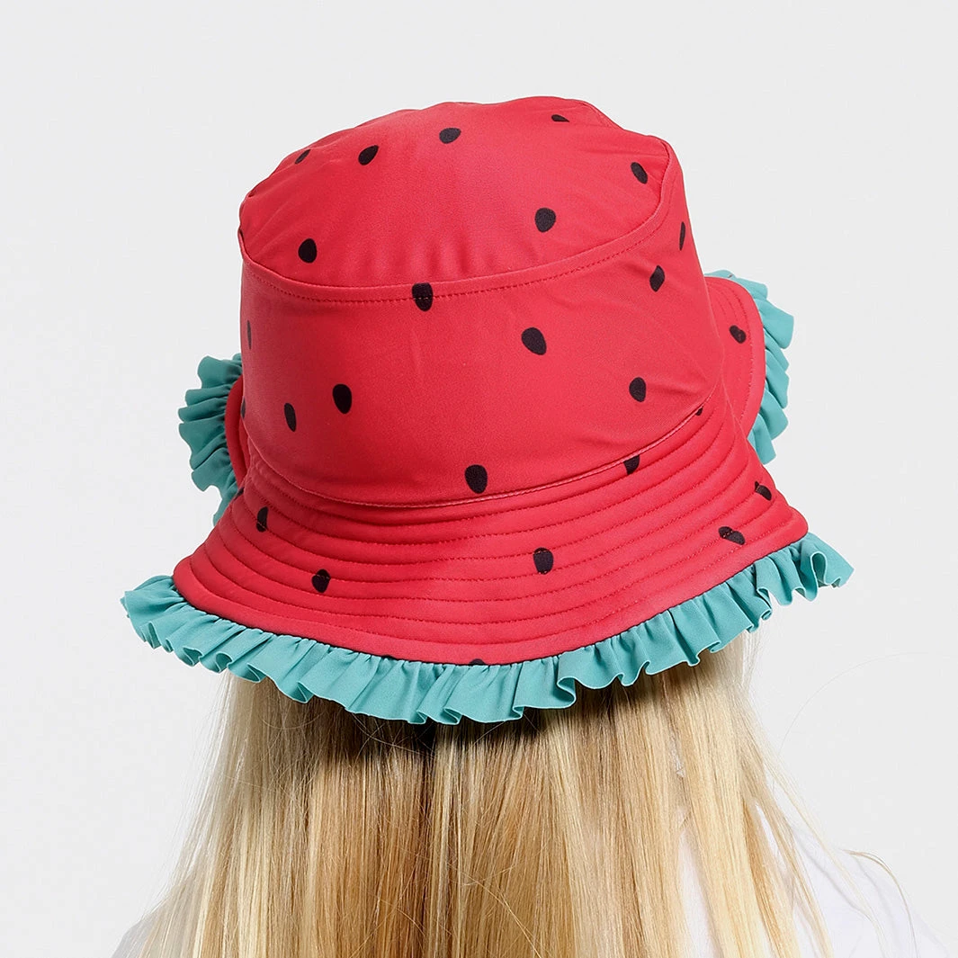 Toddler Watermelon Bucket Swim Hat 2 Toddler Watermelon Bucket Swim Hat - Image 2