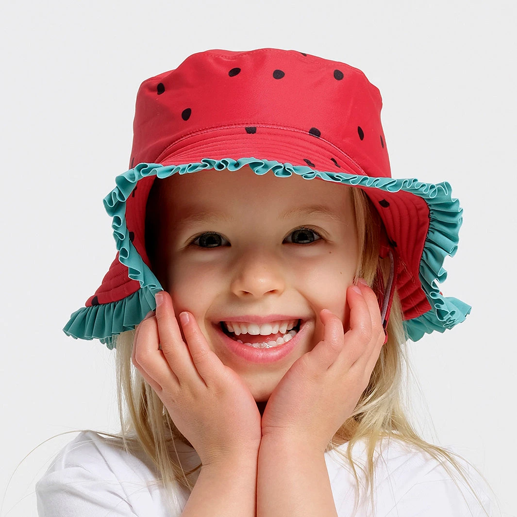 Toddler Watermelon Bucket Swim Hat 4 Toddler Watermelon Bucket Swim Hat - Image 4