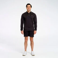 Mens Long Sleeve Polo - Charcoal -Cancer Council Shop 250701 CancerCouncil Ecom CCCCC971145 9707