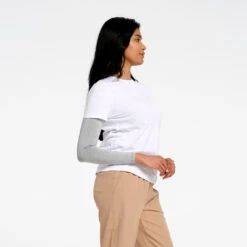 Active UV Sleeve Set - Light Grey Marle -Cancer Council Shop 250701 CancerCouncil Ecom CCCCC973425 9913copy