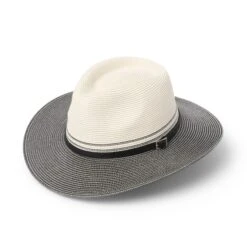 Heritage Town & Country Hat - Ivory/Black -Cancer Council Shop BD146IvoryBlackHERITAGEangle