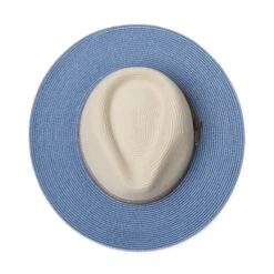 Heritage Town & Country Hat - Ivory/Ice Blue -Cancer Council Shop BD146IvoryIceBlueHERITAGEabove
