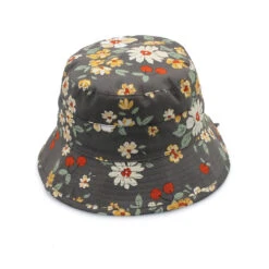 Dora Bucket Hat - Grey Flowers 5 Dora Bucket Hat - Grey Flowers -Cancer Council Shop PK005GreyFlowerswBerriesIMG 9897