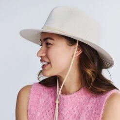 Jody Fedora Hat - Ivory -Cancer Council Shop PL414IvoryJODYModel