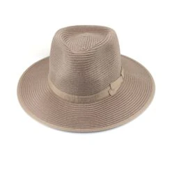 Linda Fedora Hat - Taupe -Cancer Council Shop PL415TaupeLindaFedorafront