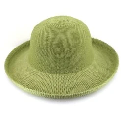 Classic Breton Hat - Lime Green -Cancer Council Shop R35LLImeGreenclassicBretonLinedfront