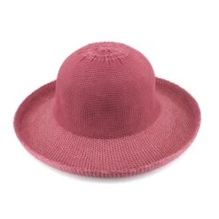 Classic Breton Hat - Magenta -Cancer Council Shop R35LMagentaClassicBretonlinedfront