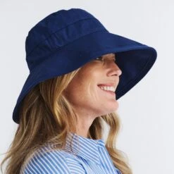 Essential Traveller Hat - Navy -Cancer Council Shop R52NavyTRAVELLERModel 9