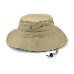Alan Cricket Hat - Khaki/Navy -Cancer Council Shop RG80KhakiNavyALAN side