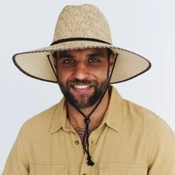 Classic Straw Surf Hat - Natural -Cancer Council Shop RH027NaturalCLASSICSURFMens 3