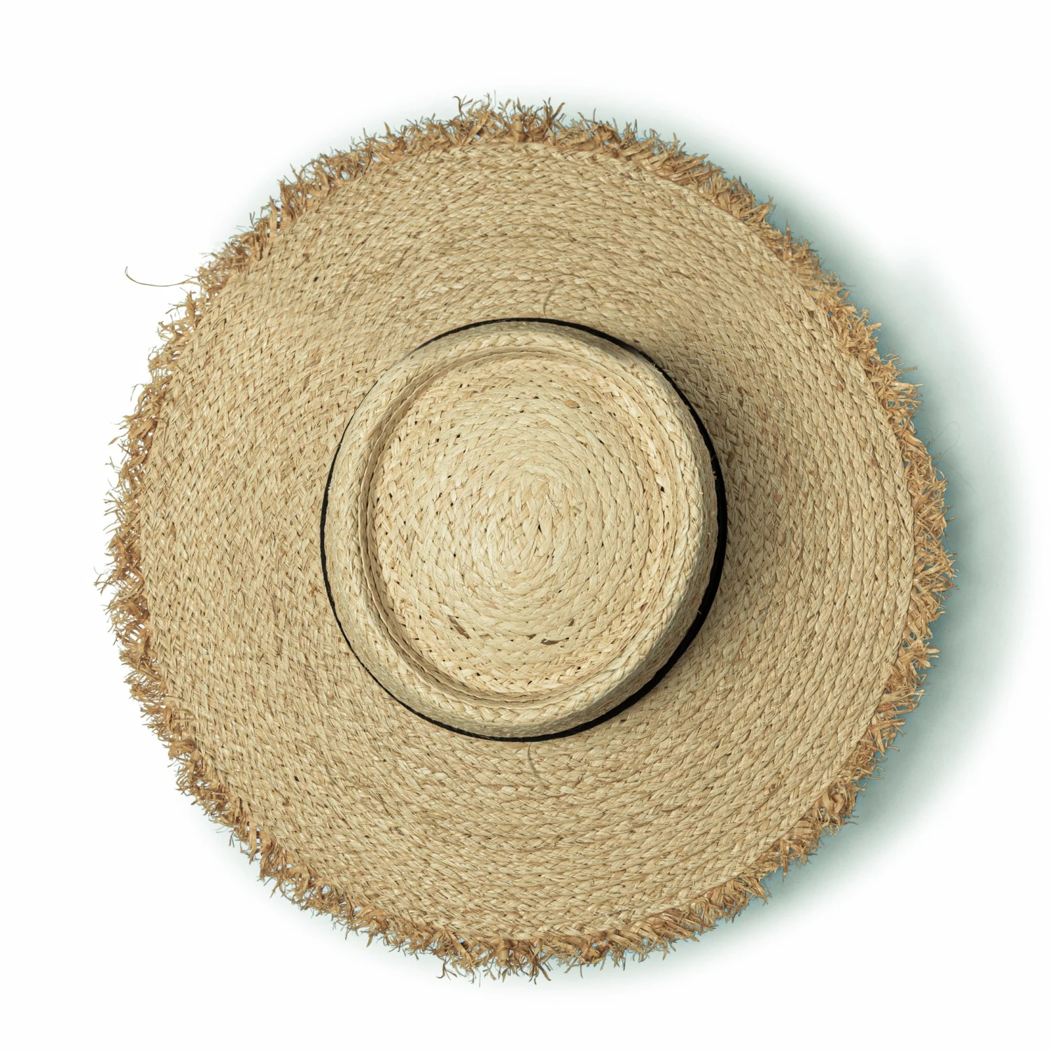Quinn Raffia Wide Brim Hat - Natural Black 4 Quinn Raffia Wide Brim Hat - Natural Black - Image 4