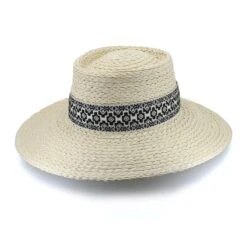 Zara Wide Brim Hat - Ivory Black