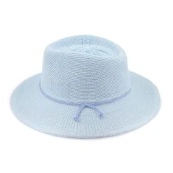 Jacqui Mannish Hat - Crystal Blue -Cancer Council Shop RL73 CrystalBlueJACQUISide