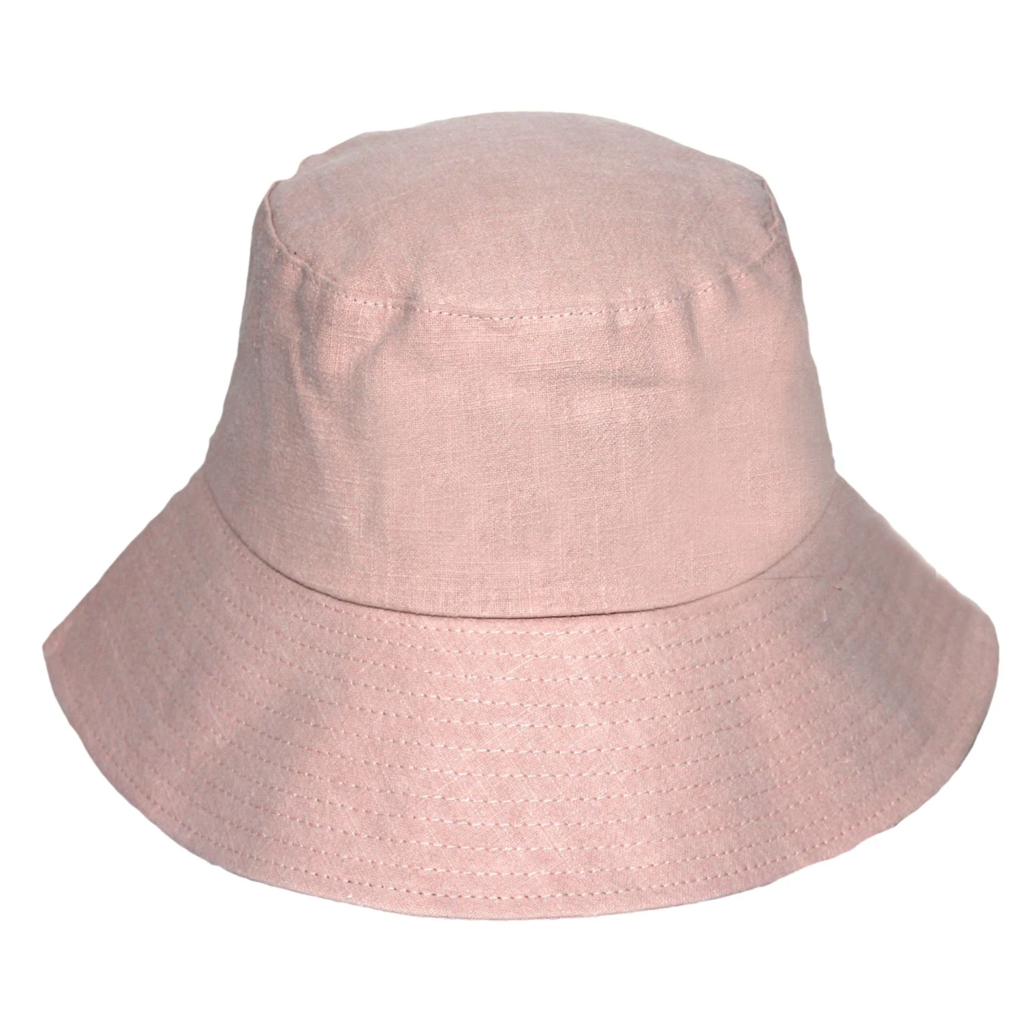 Sadie Linen Bucket Hat - Pink 1 Sadie Linen Bucket Hat - Pink