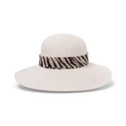 Selena Cloche Hat - Camel/White -Cancer Council Shop RL883MixCamelWhitefront