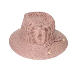 Flora Raffia Fedora Hat - Light Pink -Cancer Council Shop RL887FloraLightPink 1