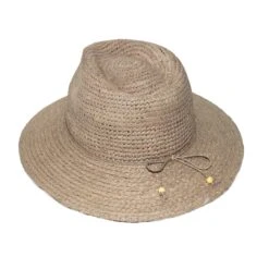 Flora Raffia Fedora Hat - Taupe -Cancer Council Shop RL887TAUPE 6