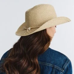 Benji Cowboy Hat - Wheat -Cancer Council Shop RL900WheatBENJIModel 2