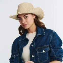 Benji Cowboy Hat - Wheat -Cancer Council Shop RL900WheatBENJIModel 4