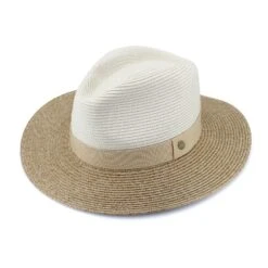 Café Fedora Hat - Ivory/Natural -Cancer Council Shop RM399IvoryNaturalCAFEFlexibraid FedoraANGLE