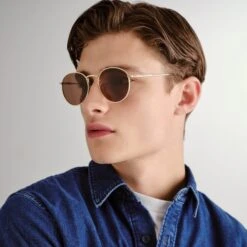 Enviro Round Metal Sunglasses - Gold -Cancer Council Shop TCC2458834 12ENVIROROUNDMETAL