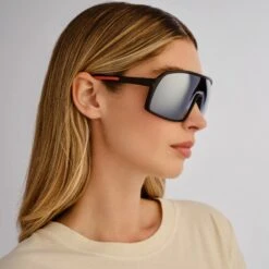 Outfield Shield Sunglasses - Black/Red -Cancer Council Shop TCC2558903 10OUTFIELDSHIELD