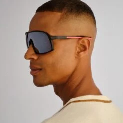 Outfield Shield Sunglasses - Black/Red -Cancer Council Shop TCC2558903 12OUTFIELDSHIELD