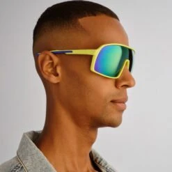 Outfield Shield Sunglasses - Neon Green/Cobalt 8 Outfield Shield Sunglasses - Neon Green/Cobalt -Cancer Council Shop TCC2558905 10OUTFIELDSHIELD