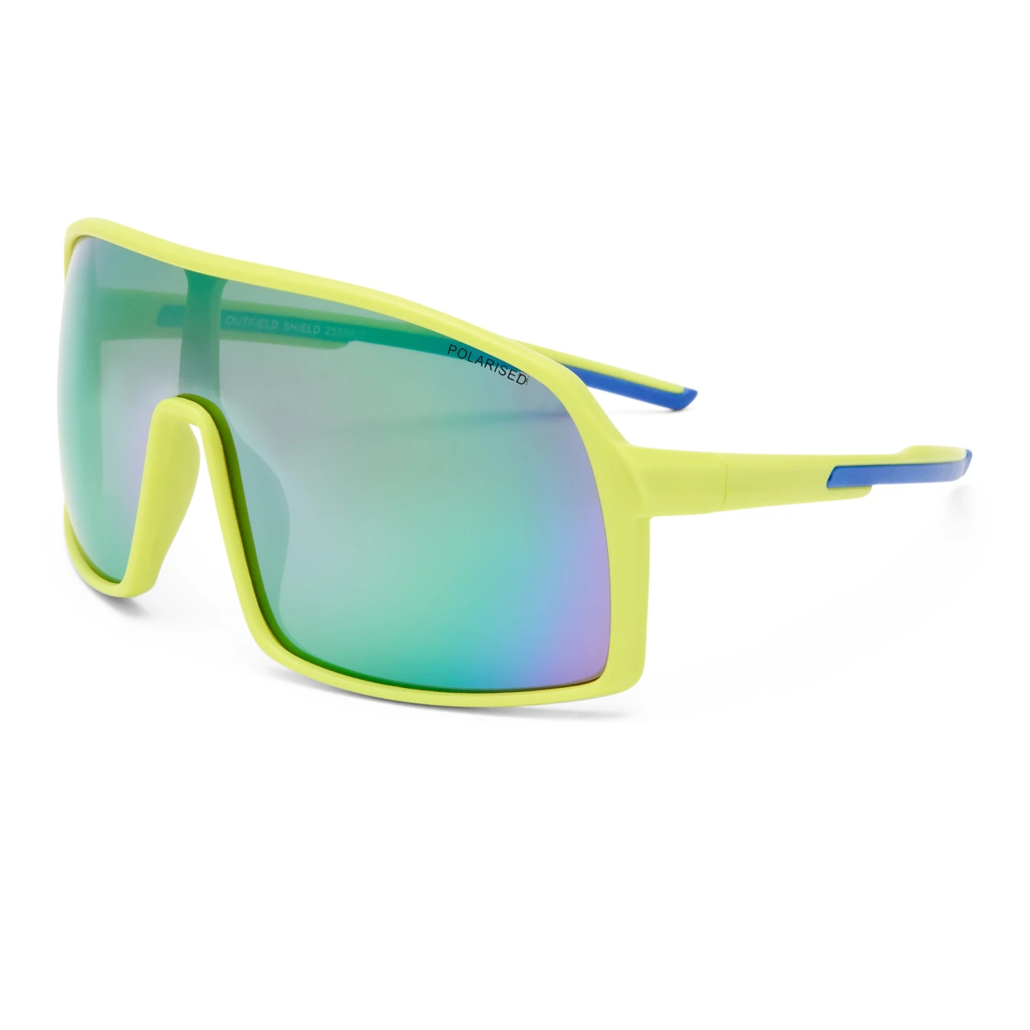 Outfield Shield Sunglasses - Neon Green/Cobalt 1 Outfield Shield Sunglasses - Neon Green/Cobalt