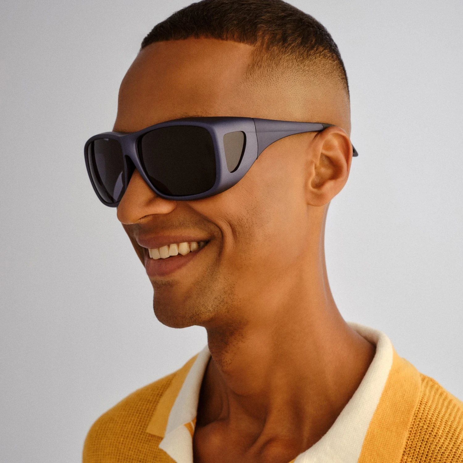 Gymea Fitover Sunglasses - Metallic Blue 2 Gymea Fitover Sunglasses - Metallic Blue - Image 2